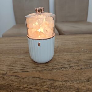 Lampara De Sal Premium-Base Blanca