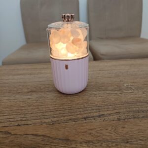 Lampara De Sal Premium-Base Rosa