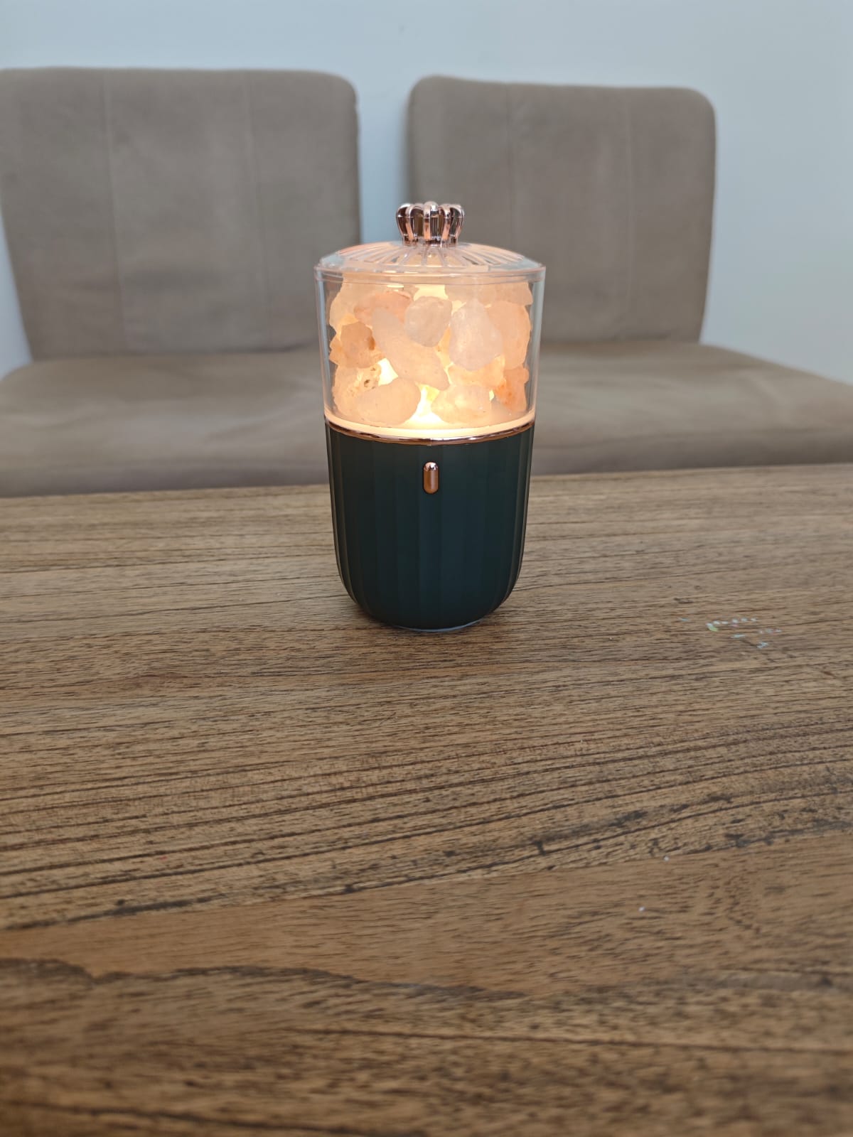 Lampara De Sal Premium-Base Verde